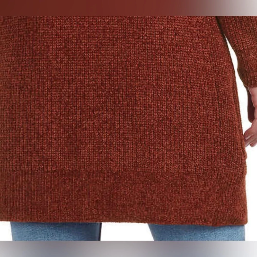 Women’s Long Cardigan Matty M Chenille Sweater w/ Pockets Size M, L, XL, XXL Red